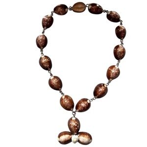 Vintage Cowie Shell Choker Necklace Coastal Beach Statement